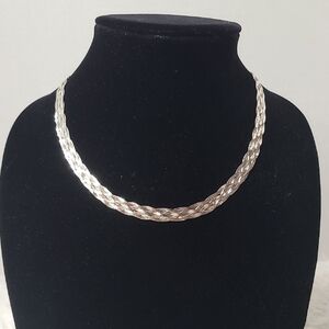 Sterling Silver Italian Braided Necklace